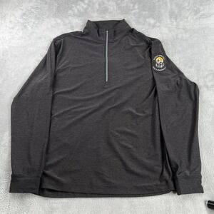 Straight Down Eagle Springs Golf Pullover XL Charcoal Men Performance 1/4 Zip